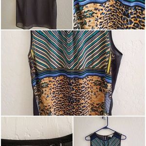 Patterned sleeveless light weight blouse
